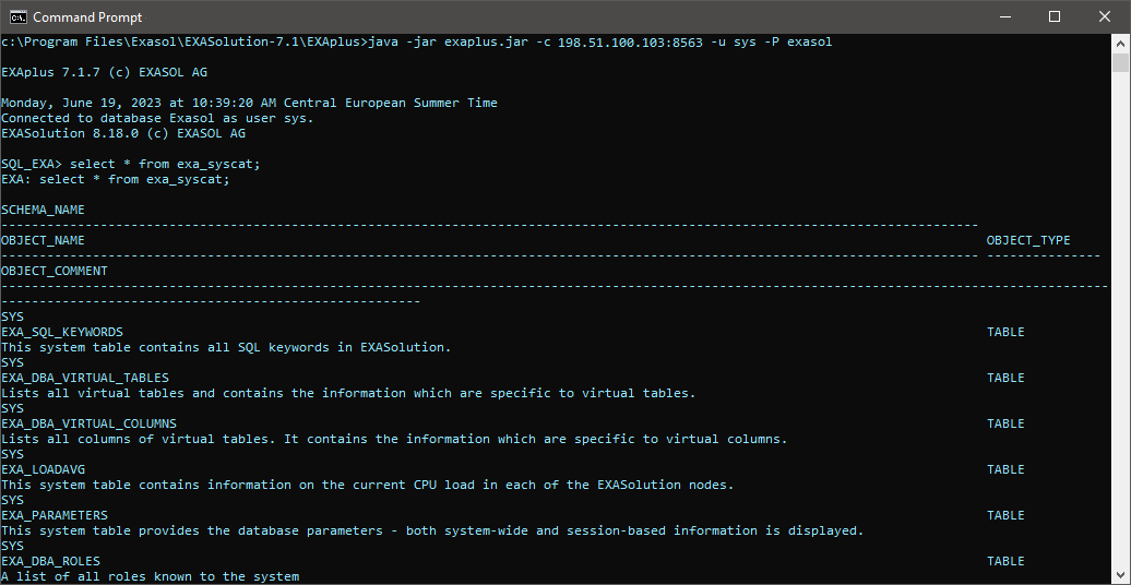 EXAplus in cmd